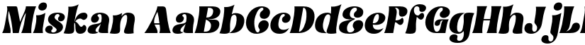 Miskan font
