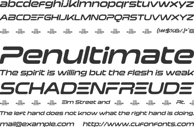 Lighting Lettering PERSONAL font preview