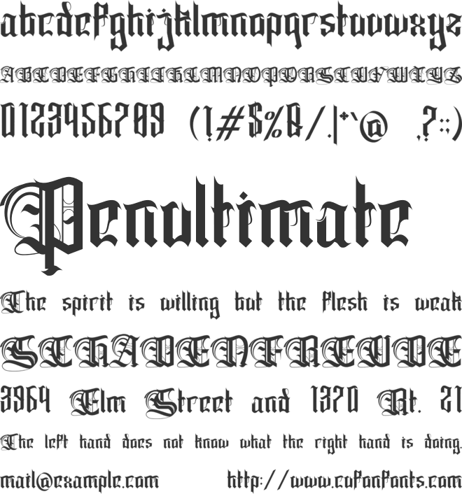 Kualhed font preview