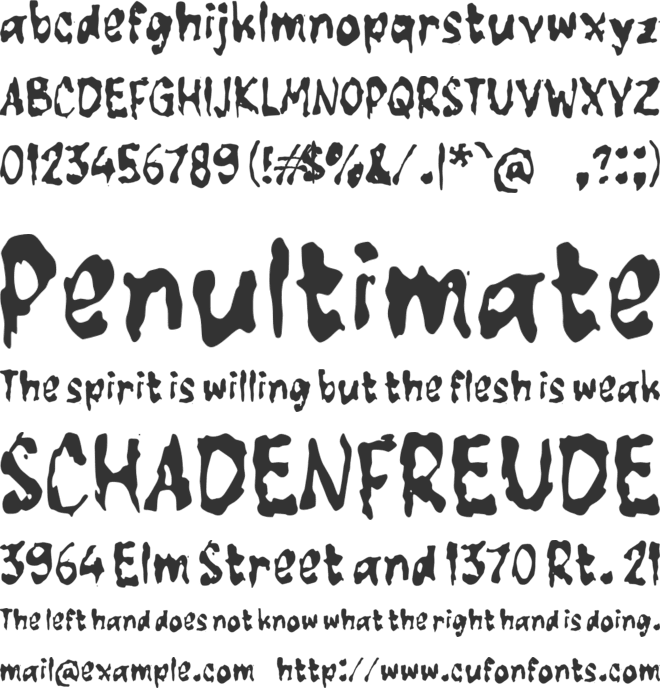 Ulahe font preview