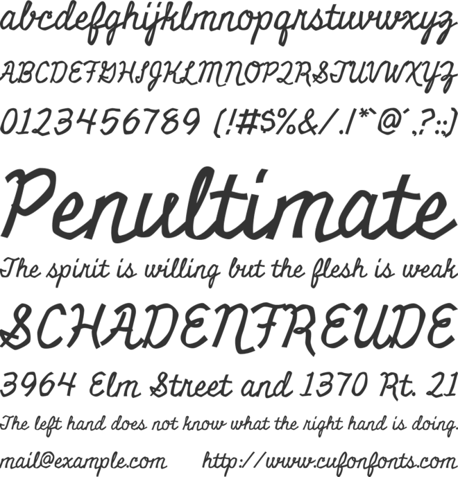 Miniver font preview