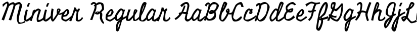 Miniver Regular font