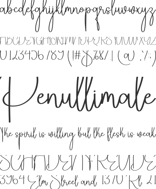 Bigfoot font preview