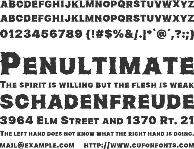 Mutan Creative font preview