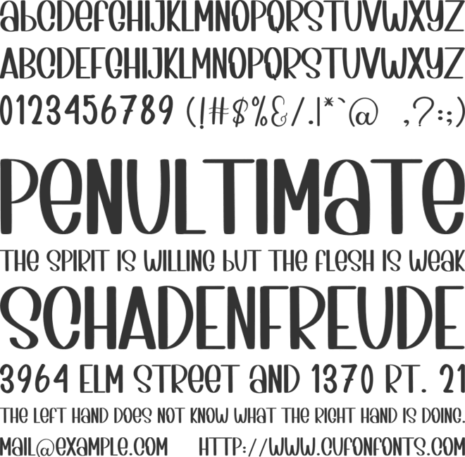 Quality Hunting font preview