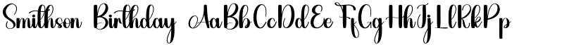 Smithson Birthday font