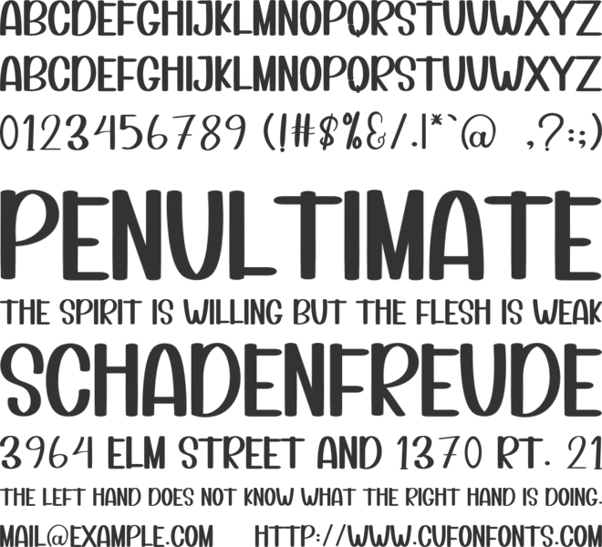 Chubby Vintage font preview
