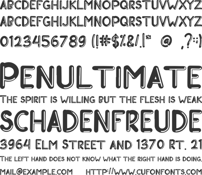 BALONEE font preview