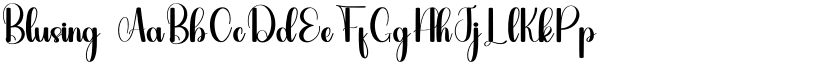 Blusing font