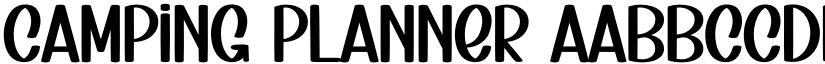 Camping Planner font