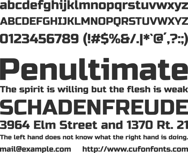 Russo One font preview