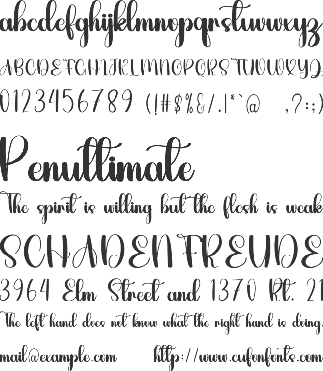 Simple Monday font preview
