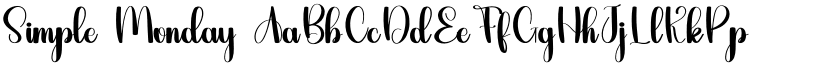 Simple Monday font
