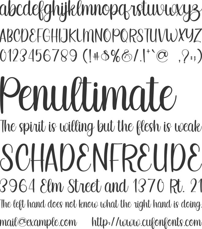 Babbies font preview