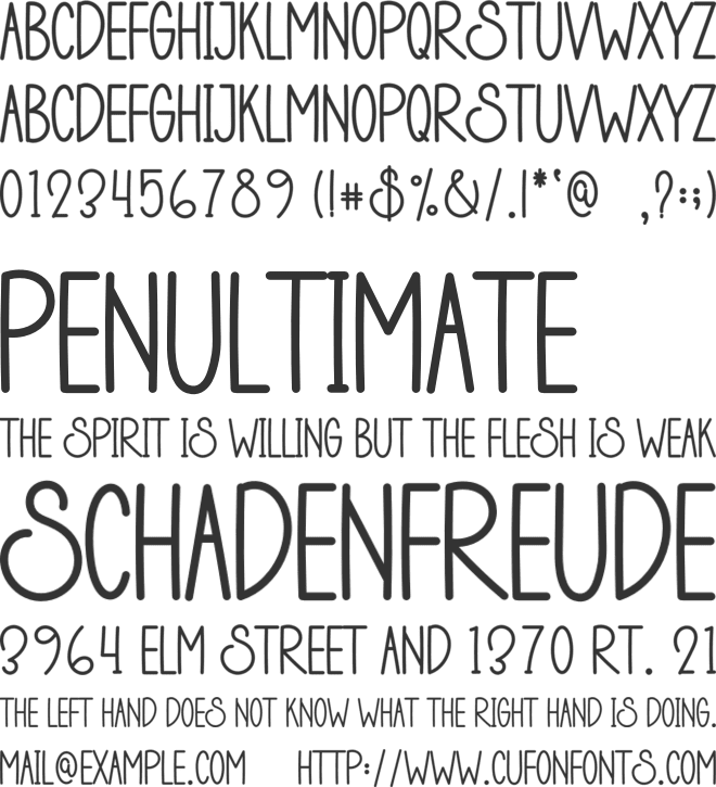 Papercraft font preview