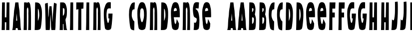 Handwriting Condense font