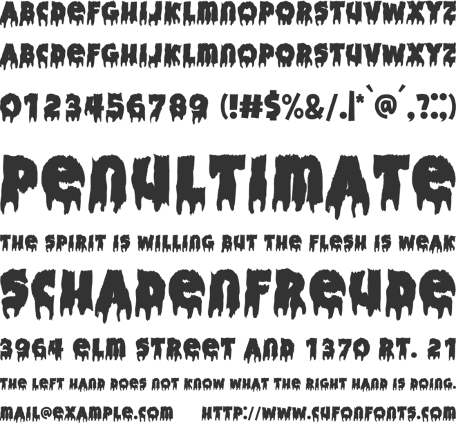 Handwriting Melted font preview