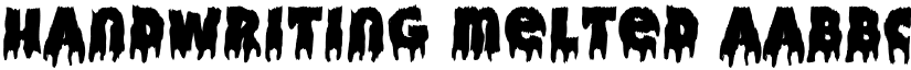 Handwriting Melted font