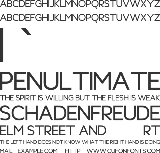 Westhon font preview