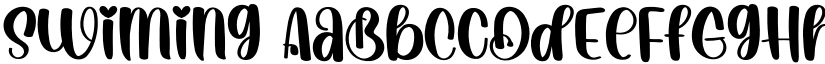 Swiming font