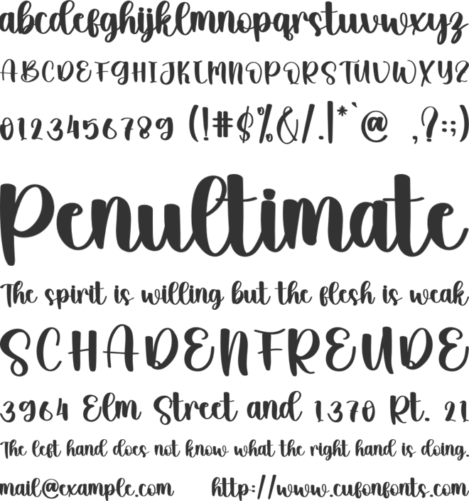 Spiritual font preview