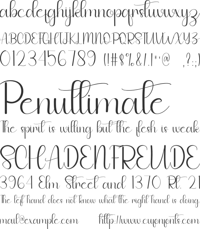 Hand Drawn font preview