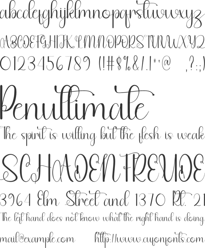 Airplane font preview