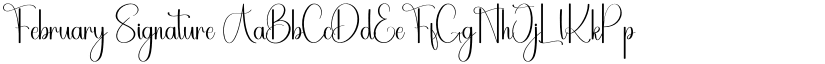 February Signature font