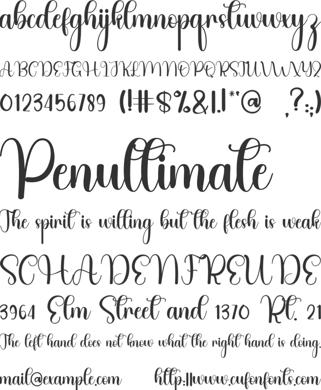 Bestlady font preview