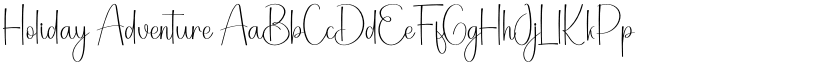 Holiday Adventure font