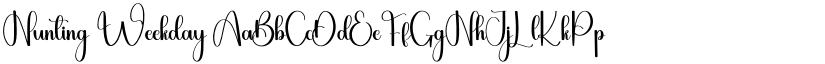 Hunting Weekday font