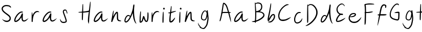 Saras Handwriting font