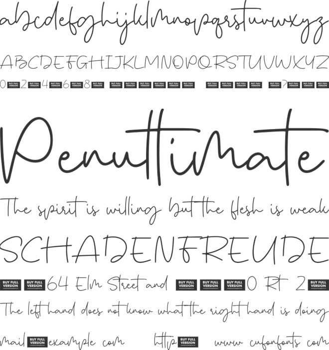 Bellatica Signature font preview