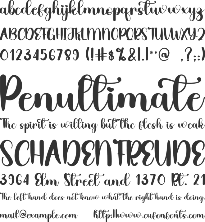 Birthday Girl font preview