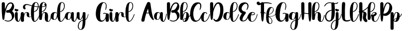 Birthday Girl font