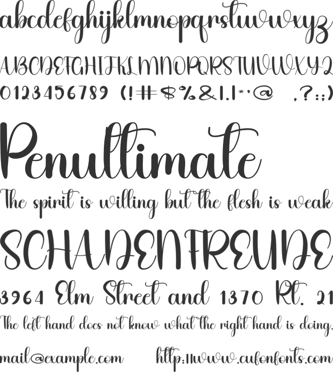 Sparky  Dream font preview