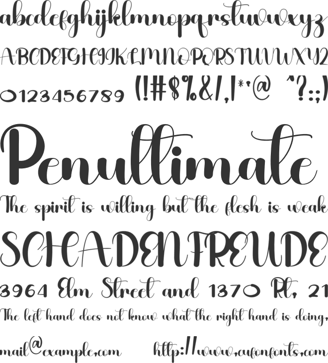 Inspirational font preview