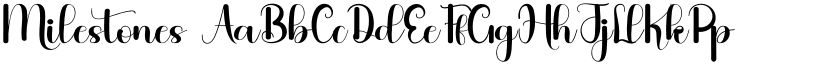 Milestones font