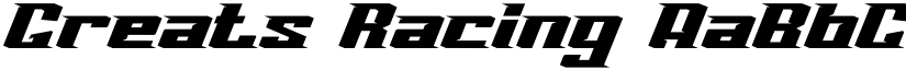 Greats Racing font
