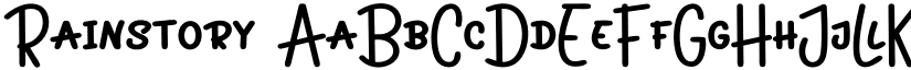 Rainstory font
