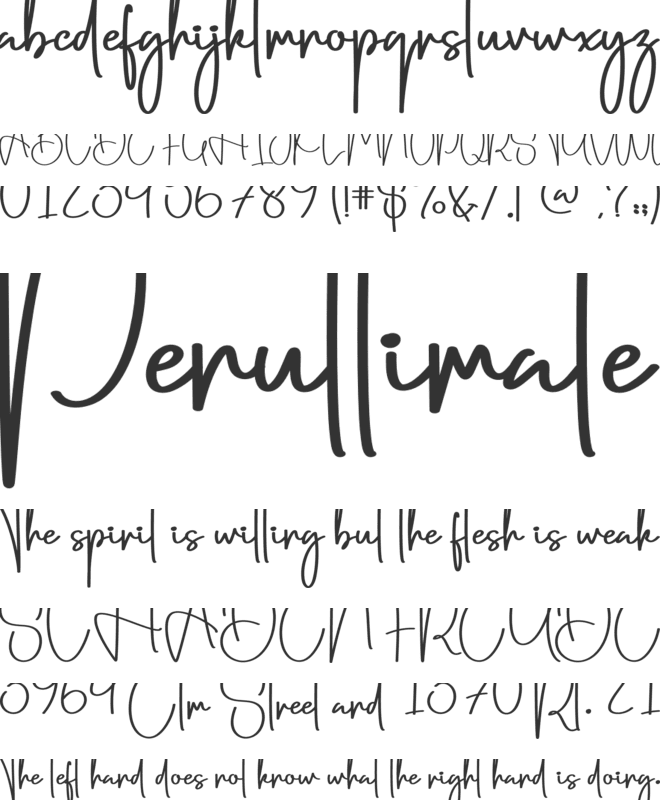 Botanical font preview