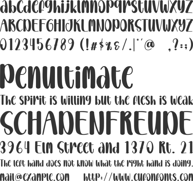 Gift Christmas font preview