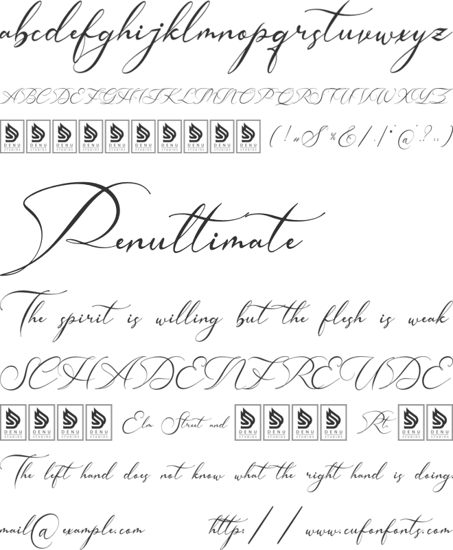 Hamedory Dumbless font preview