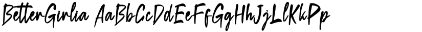 BetterGirlia font