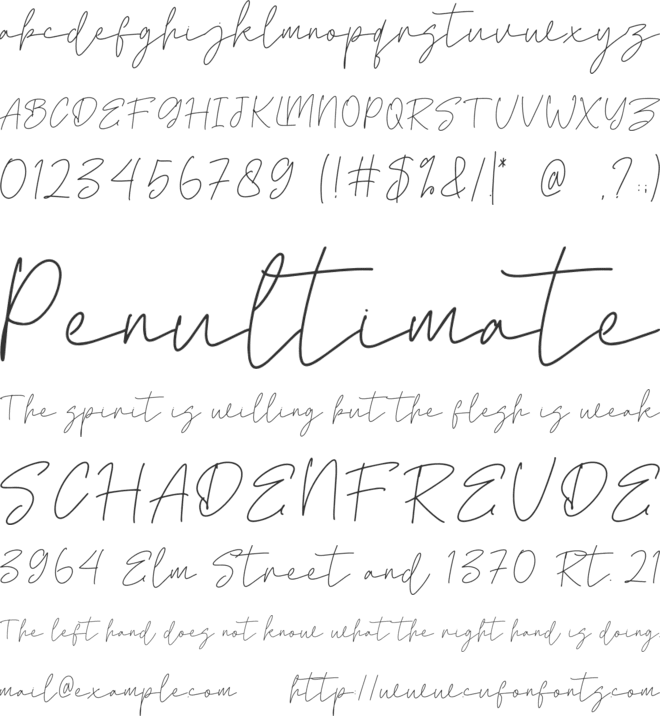 Betakra font preview