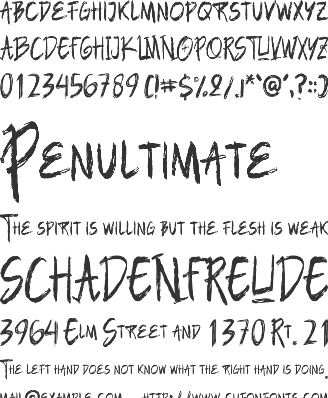 King Odessar font preview