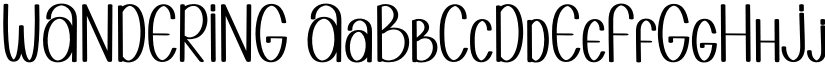 WANDERING font