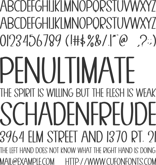 BATTERY font preview