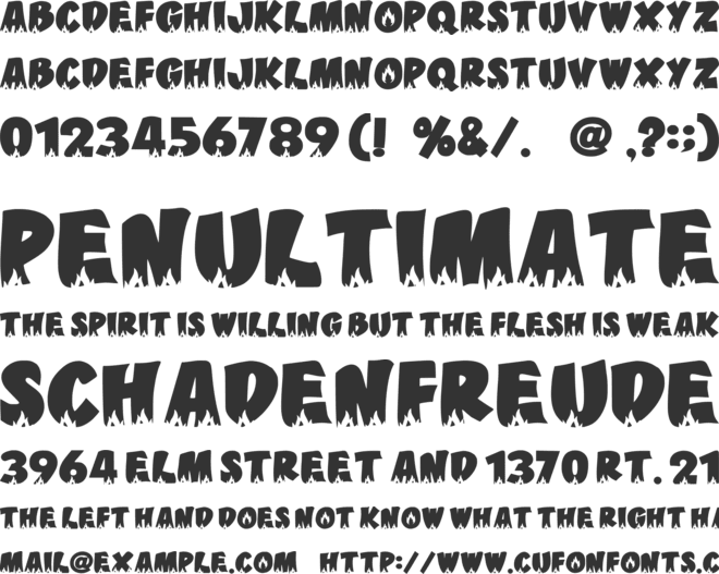 Hot Fire font preview
