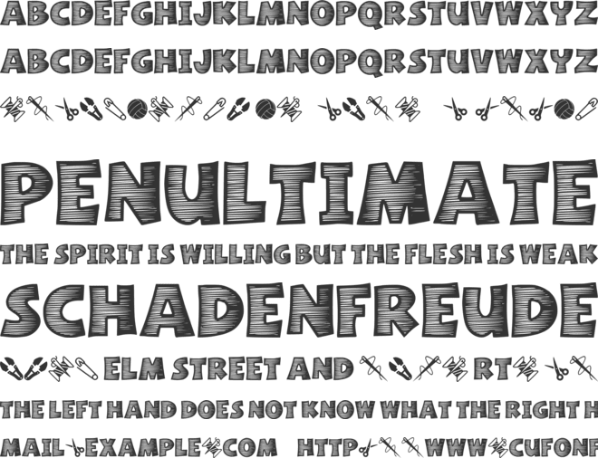 Handycraft font preview